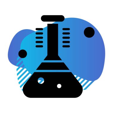  Test tübü simgesi, vektör illüstrasyonu