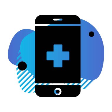 Vektör akıllı telefon simgesi, vektör illüstrasyonu  