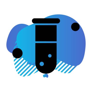  Test tübü simgesi, vektör illüstrasyonu