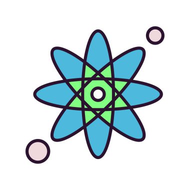 Atom simgesinin vektör illüstrasyonu