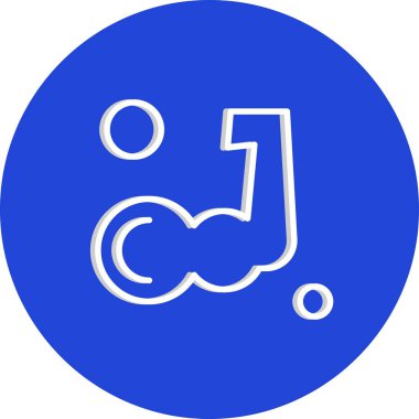 Vektör Vücut Geliştirici Ico, vektör illüstrasyonu