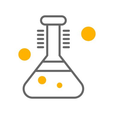  Test tübü simgesi, vektör illüstrasyonu