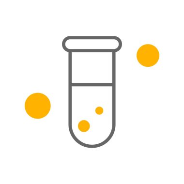  Test tübü simgesi, vektör illüstrasyonu