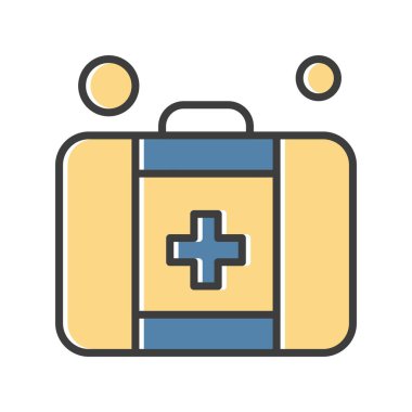 Vektör İlk Yardım Ico, vektör illüstrasyonu
