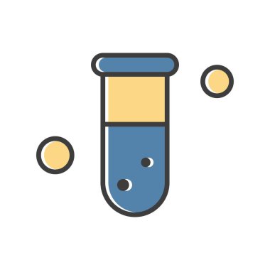 Test tübü simgesi, vektör illüstrasyonu