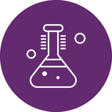 Test tübü simgesi, vektör illüstrasyonu