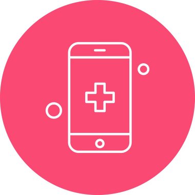 Vektör akıllı telefon simgesi, vektör illüstrasyonu  