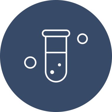  Test tübü simgesi, vektör illüstrasyonu