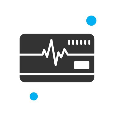 Vektör kredi kartı Ico, vektör illüstrasyonu