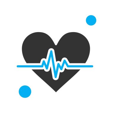  Vektör kalp atışı Ico, vektör illüstrasyonu