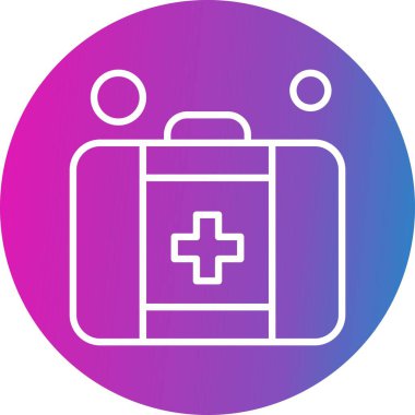 Vektör İlk Yardım Ico, vektör illüstrasyonu