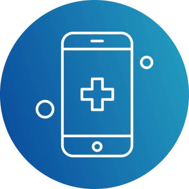 Vektör akıllı telefon simgesi, vektör illüstrasyonu  