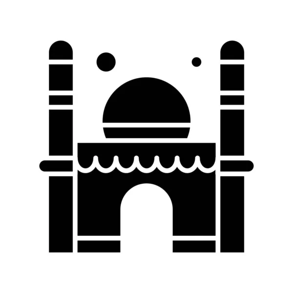 Векторная Мечеть Ico Векторная Иллюстрация — стоковый вектор
