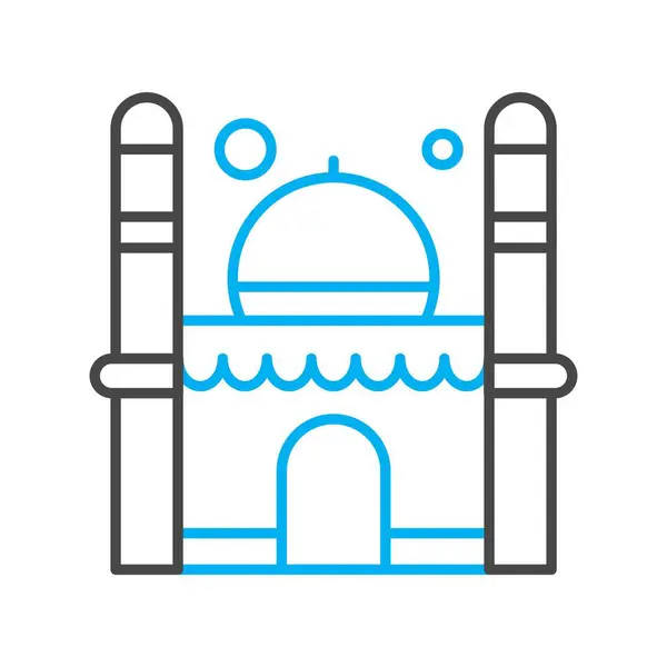 Векторная Мечеть Ico Векторная Иллюстрация — стоковый вектор