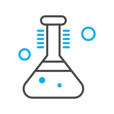  Test tübü simgesi, vektör illüstrasyonu