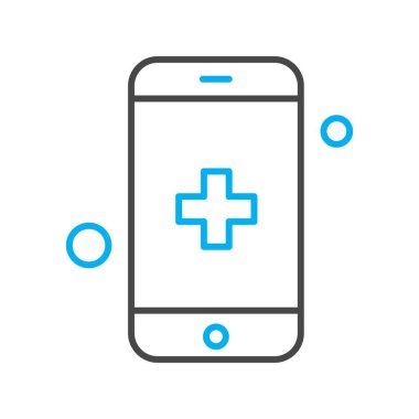 Vektör akıllı telefon simgesi, vektör illüstrasyonu  