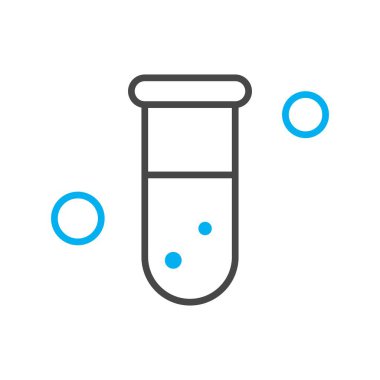  Test tübü simgesi, vektör illüstrasyonu