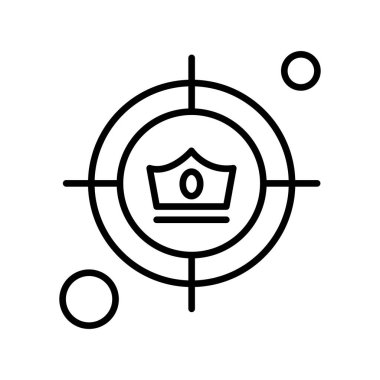  hedef simge, vektör illüstrasyonu