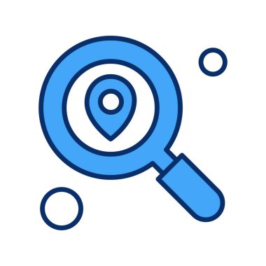 konum web simgesi, vektör illüstrasyonu