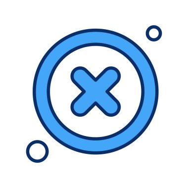  Vektör çapraz Simgesi, basit web illüstrasyonu