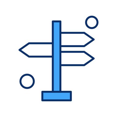 Yönün vektör illüstrasyonu Simgesi