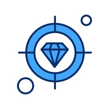  hedef simge, vektör illüstrasyonu