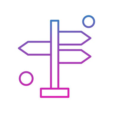 Yönün vektör illüstrasyonu Simgesi