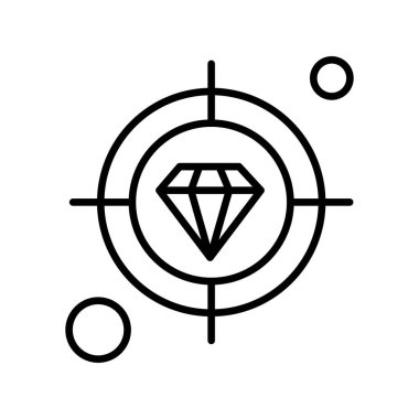  hedef simge, vektör illüstrasyonu