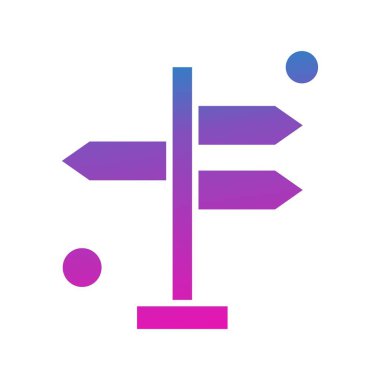 Yönün vektör illüstrasyonu Simgesi