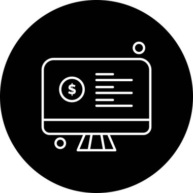  Vektör lcd monitörü Simge dijital resmi 