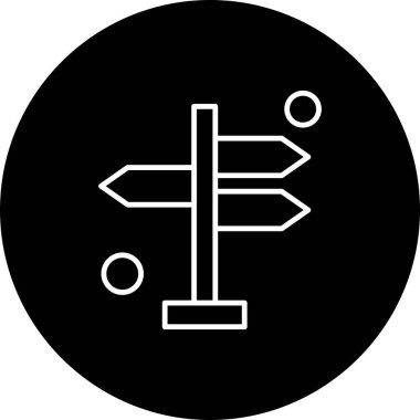 Yönün vektör illüstrasyonu Simgesi