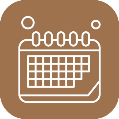  Vektör Takvim Simgesi, vektör illüstrasyonu  