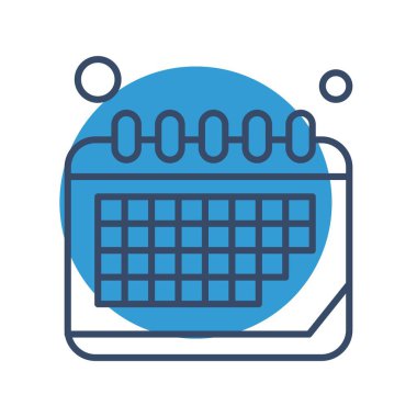  Vektör Takvim Simgesi, vektör illüstrasyonu  