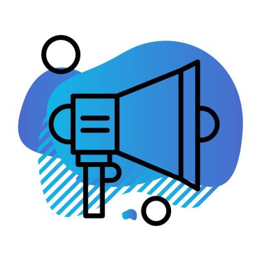  Vektör konuşmacı Simgesi, vektör illüstrasyonu  