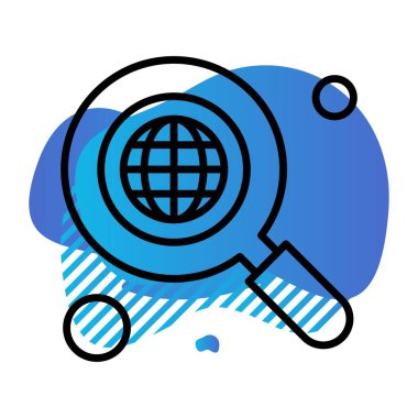 araştırma simgesi, vektör illüstrasyonu