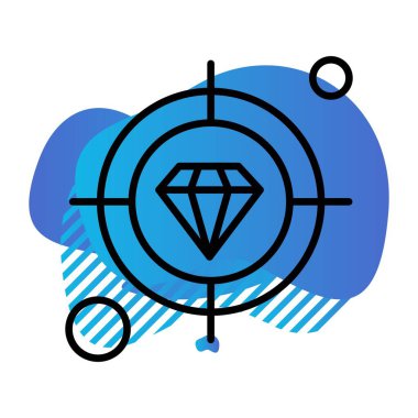  hedef simge, vektör illüstrasyonu