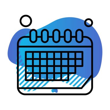  Vektör Takvim Simgesi, vektör illüstrasyonu 