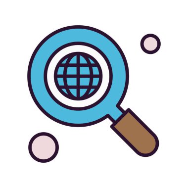 araştırma simgesi, vektör illüstrasyonu