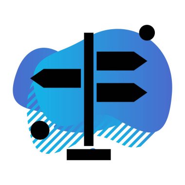 Yönün vektör illüstrasyonu Simgesi