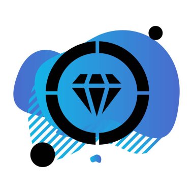  hedef simge, vektör illüstrasyonu