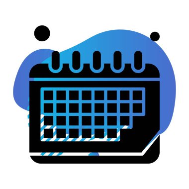  Vektör Takvim Simgesi, vektör illüstrasyonu 