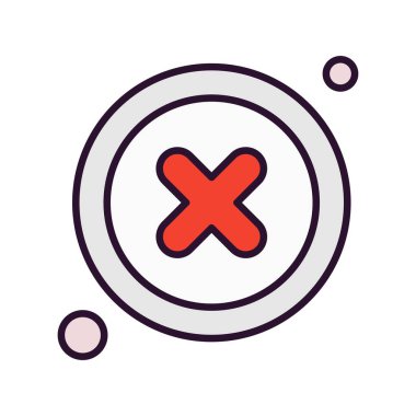  Vektör çapraz Simgesi, basit web illüstrasyonu