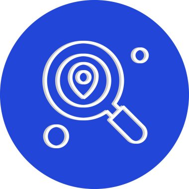 konum web simgesi, vektör illüstrasyonu