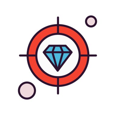  hedef simge, vektör illüstrasyonu