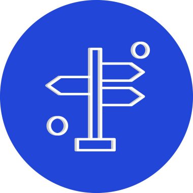 Yönün vektör illüstrasyonu Simgesi