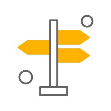 Yönün vektör illüstrasyonu Simgesi