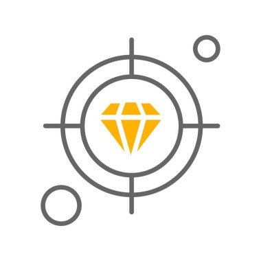  hedef simge, vektör illüstrasyonu