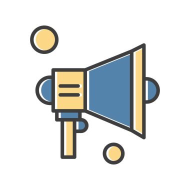  Vektör konuşmacı Simgesi, vektör illüstrasyonu  