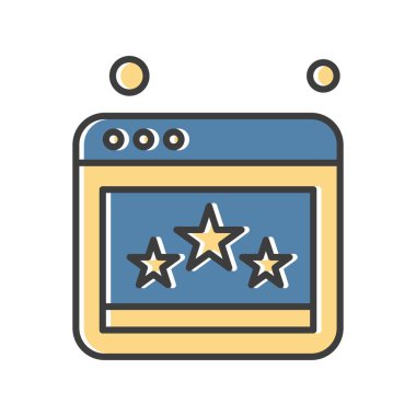 Web sitesi simgesi, vektör illüstrasyonu, İnternet konsepti  