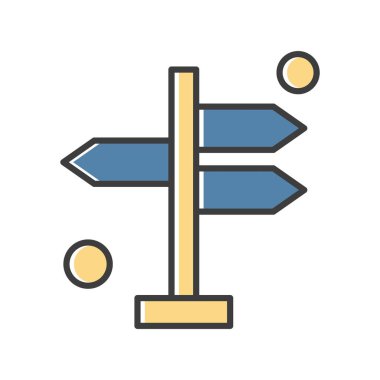 Yönün vektör illüstrasyonu Simgesi